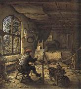 Adriaen van ostade The Painter in his Studio oil painting artist